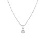 Mini White Shell Pearl Mens Necklace Steel Silver Pendant, thumbnail 8 of 8