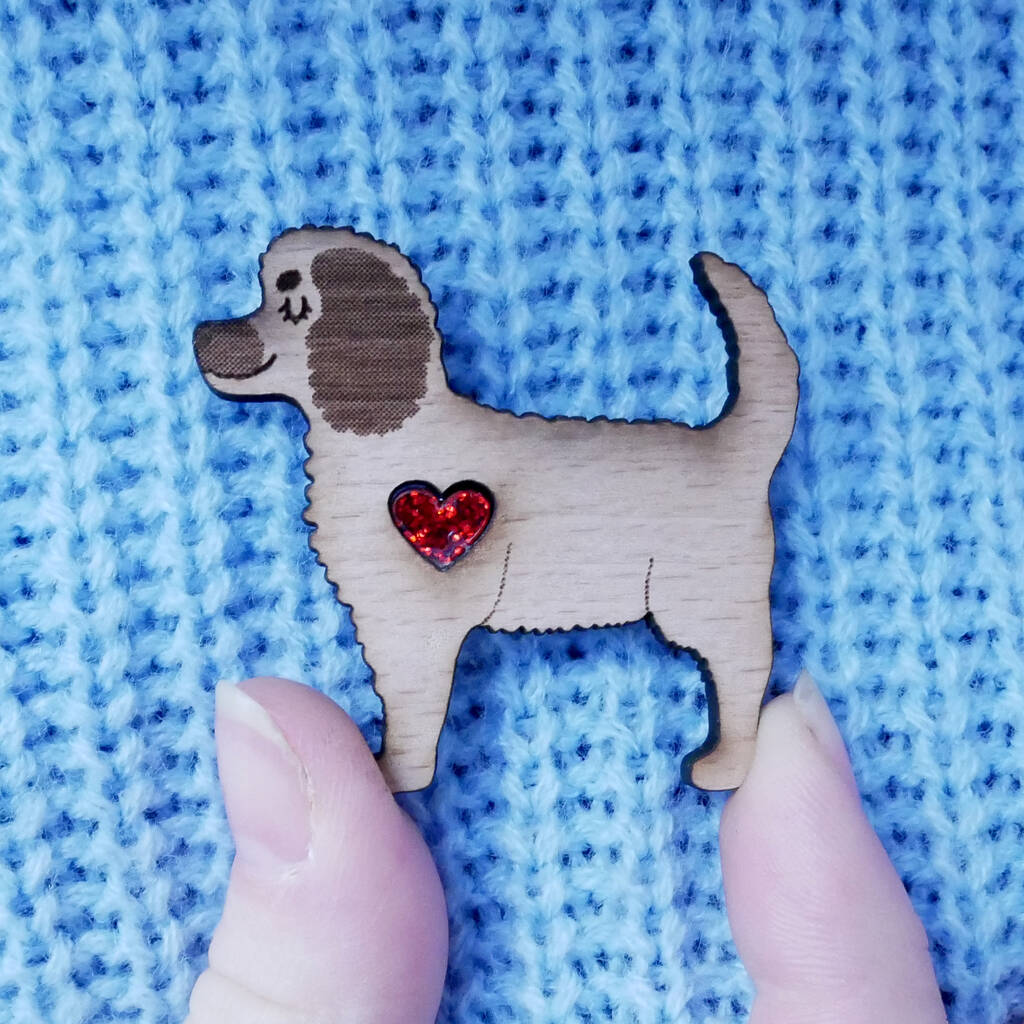 Cockapoo Brooch Personalised Dog Gift By Hoobynoo | notonthehighstreet.com