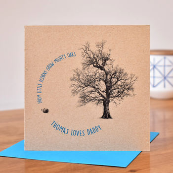 Personalised 'From Little Acorns' Thank You Card, 3 of 4