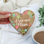 Hanging Wooden Heart With Printed Personalised Message, thumbnail 3 of 6