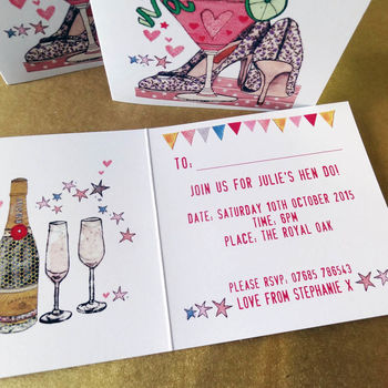 Personalised 'Hen Do' Invites, 2 of 6