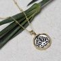 Gold Plated Sterling Silver Lotus Necklace, thumbnail 1 of 12