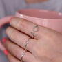 T Bar Silver Beaded Wire Ring, thumbnail 1 of 5
