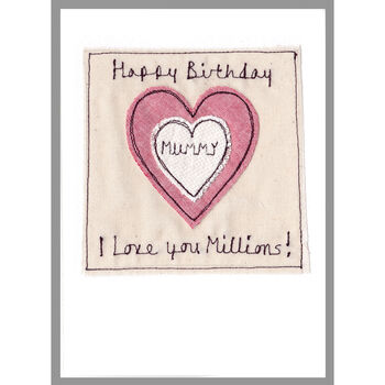 Personalised Heart Birthday Or Mother’s Day Card For Nanny, Nana, Gran, 11 of 12