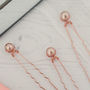 Rose Gold Coloured Pearl Hair Pins, thumbnail 4 of 4