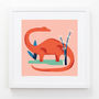 Dinosaur Art Prints: Diplodocus, Triceratops Or T Rex, thumbnail 7 of 9