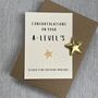 Personalised Well Done A Level's Gold Star Postcard, thumbnail 3 of 3