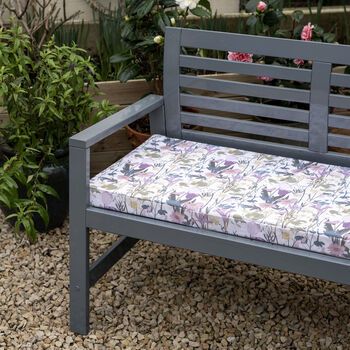 English Garden Water Resistant Garden Bench Seat Pad, 5 of 6