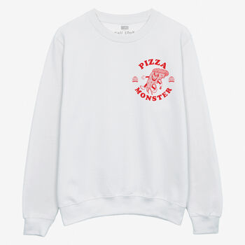 Pizza Monster Women's Back Print Sweatshirt, 8 of 9