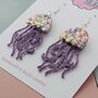 Handmade Resin Jellyfish Earrings That Wiggle With Every Step, thumbnail 11 of 12