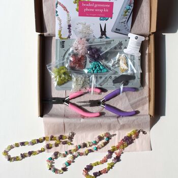 Diy Gemstone Beaded Phone Strap Kit, 6 of 12