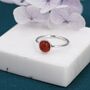 Sterling Silver Genuine Red Onyx Ring, thumbnail 3 of 10