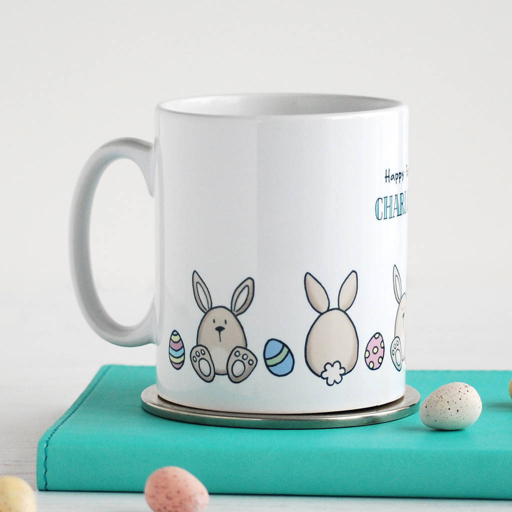 Easter Bunnies And Eggs Personalised Mug By Cloud 9 Design ...