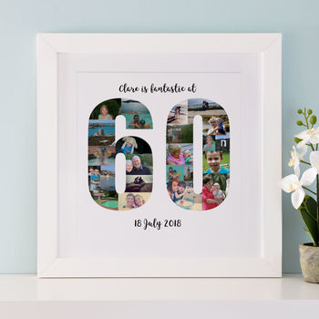 Personalised 60th Birthday Photo Collage, 6 of 8