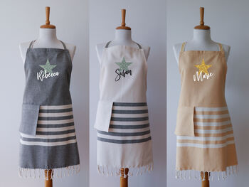 Personalised Cotton Apron, Tea Towels, Gift For Her, 4 of 12