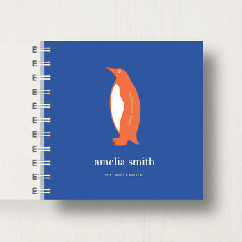 Personalised Kid's Penguin Small Notebook, 7 of 9