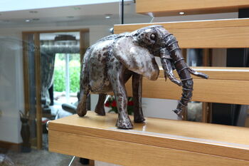 Elephant One Foot Metal Sculpture, 4 of 8