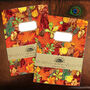 Autumna Fallen Leaves Lined And Plain Notebook Set, thumbnail 1 of 6