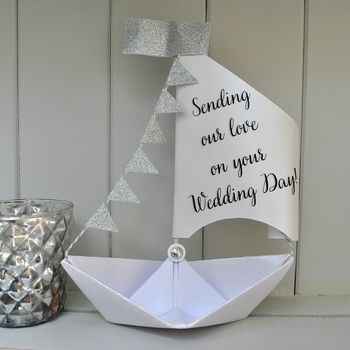 Personalised Wedding Sail Boat Card, 5 of 12