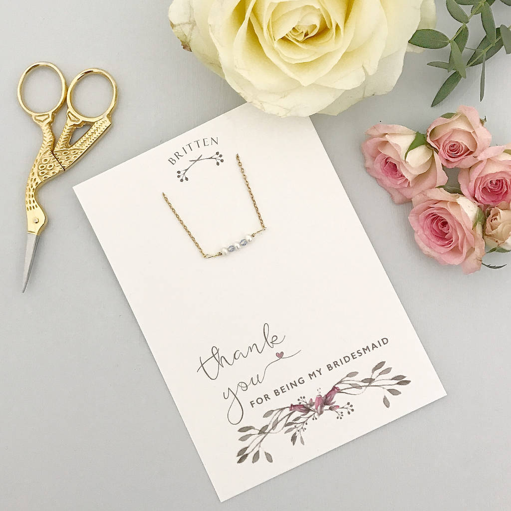 Bridesmaid 'Thank You' Gift Bracelet By Britten | notonthehighstreet.com