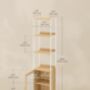 Six Tier Bookcase Freestanding Shelf Unit Metal Frame, thumbnail 9 of 12