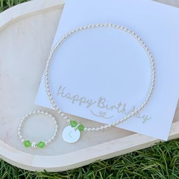August Personalised Birthstone Bracelet Birthday Gift, 7 of 7
