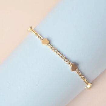 Dainty Heart Chain Bracelet, 2 of 5