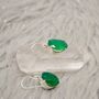 Green Onyx Silver Earrings, thumbnail 7 of 12