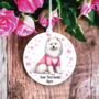Personalised Pet Samoyed Pet Love Decoration, thumbnail 2 of 2