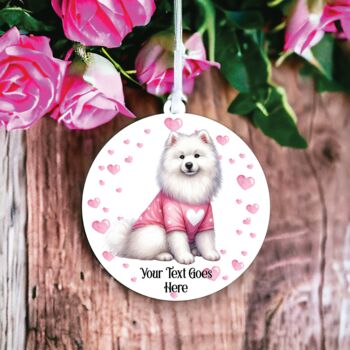 Personalised Pet Samoyed Pet Love Decoration, 2 of 2