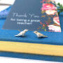 Sterling Silver Mini Robin Christmas Bird Earrings, thumbnail 9 of 12