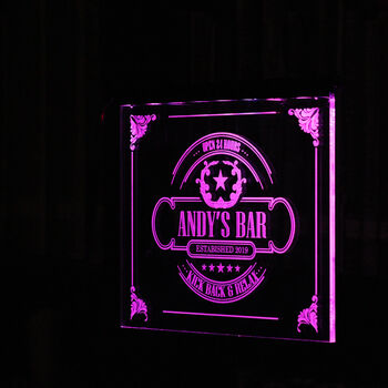Personalised LED Hanging Bar Sign, 9 of 12