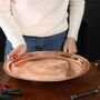 'Thankful' Etched Copper Lazy Susan Bar Tray, thumbnail 3 of 12