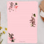A5 Pink Letter Writing Paper With Jungle Animals, thumbnail 1 of 4