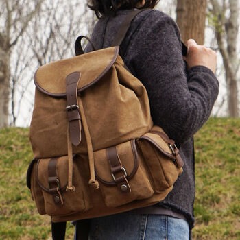Colourway Canvas Backpack Rucksack, 10 of 11