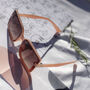 Front Lens Rectangle Thick Frame Sunglasses In Pink, thumbnail 1 of 3