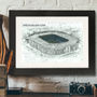 Personalised Illustrated Rugby Stadium Framed Print, thumbnail 4 of 4