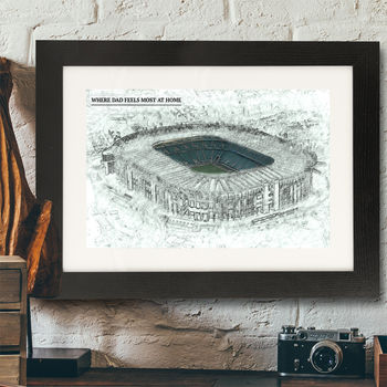 Personalised Illustrated Rugby Stadium Framed Print, 4 of 4