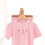 Personalised Embroidered Daisy And Strawberry T Shirt, thumbnail 4 of 8