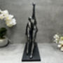 Dancing Couple Lovers Figurine – 37cm Black Ornament, thumbnail 11 of 12