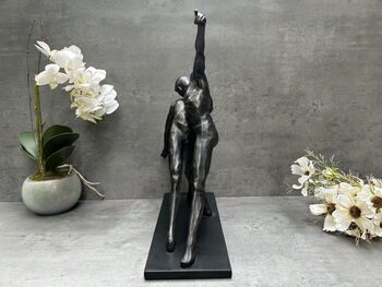 Dancing Couple Lovers Figurine – 37cm Black Ornament, 11 of 12