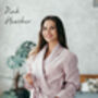 Women’s Linen Spa Robe | Natural Loungewear, thumbnail 3 of 12