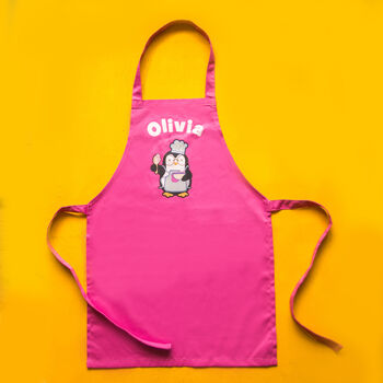 Personalised Penguin Design Children’s Apron, 3 of 7