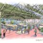 Spitalfields Market London Blank Card, thumbnail 2 of 5
