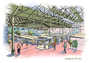 Spitalfields Market London Blank Card, 2 of 5