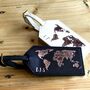 Personalised World Map Luggage Tag, thumbnail 1 of 2