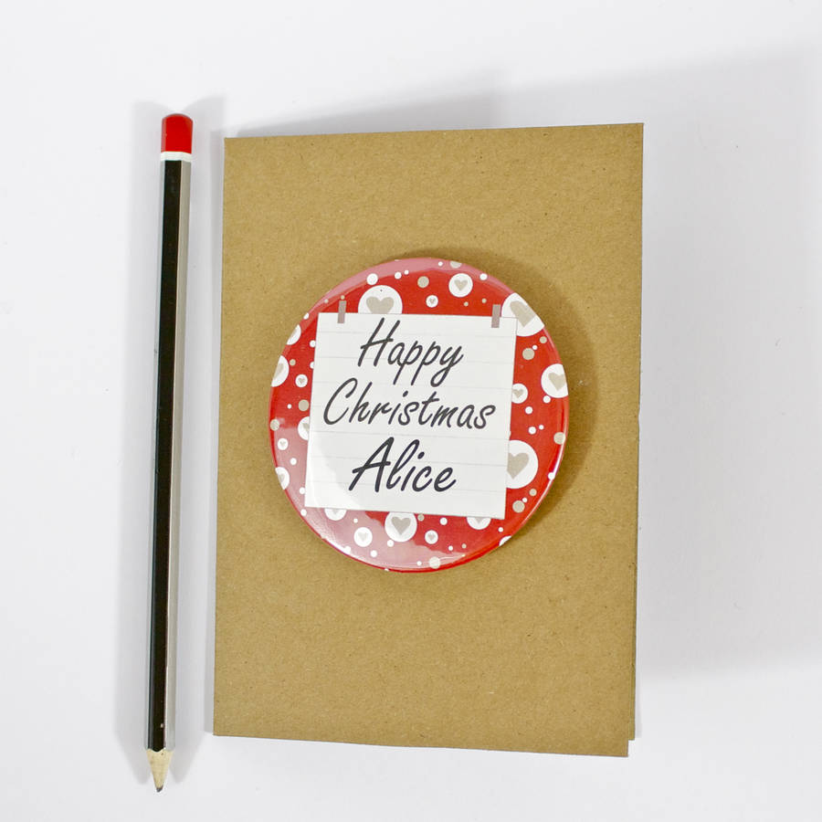 Personalised Happy Christmas Magnet Card By Bedcrumb 