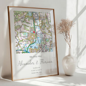 The Place We Met Ordnance Survey Landranger Personalised Map Print Couples Valentines Gift, 3 of 12
