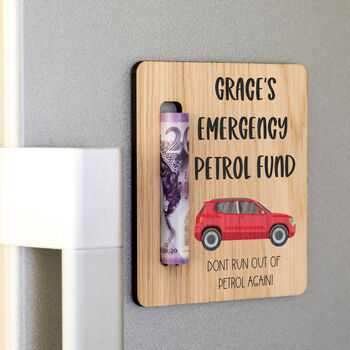 Personalised Emergency Petrol Fund Money Holder Magnet, 2 of 5