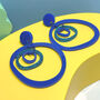 Acrylic Coloured Wonky Hoops, thumbnail 1 of 6
